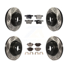 Charger l'image dans la galerie, Front Rear Coated Drilled Slotted Disc Brake Rotor Ceramic Pad Kit For BMW X3 X4
