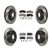 Load image into Gallery viewer, Front Rear Drilled Slot Disc Brake Rotor &amp; Ceramic Pad Kit For Mitsubishi Lancer