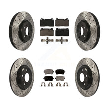 Charger l'image dans la galerie, Front Rear Coated Drilled Slotted Disc Brake Rotor &amp; Ceramic Pad Kit For Audi Q5