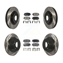 Load image into Gallery viewer, Front Rear Drill Slot Brake Rotor Ceramic Pad Kit For Hyundai Santa Fe Sport Kia