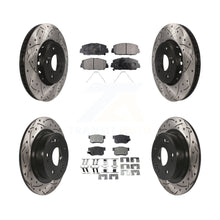 Load image into Gallery viewer, [Front+Rear] 2016 Acura ILX Performance Drilled &amp; Slotted Brake Rotor &amp; Ceramic Pads Kit For Max Braking