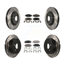 Load image into Gallery viewer, Front Rear Drilled Slot Brake Rotor Ceramic Pad Kit For Nissan Pathfinder Murano