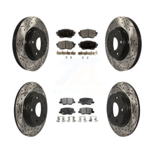 Load image into Gallery viewer, Front Rear Drilled Slot Disc Brake Rotors Ceramic Pad Kit For Mazda 3 Sport 2.5L