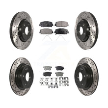 Charger l&#39;image dans la galerie, [Front+Rear] 2017-2022 Acura ILX Performance Drilled &amp; Slotted Brake Rotor &amp; Ceramic Pads Kit For Max Braking