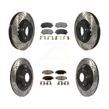 Charger l'image dans la galerie, Front Rear Coated Drilled Slot Disc Brake Rotor &amp; Ceramic Pad Kit For Mazda CX-5