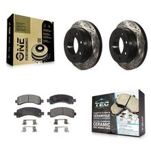 Load image into Gallery viewer, Rear Drill Slot Brake Rotors Ceramic Pad Kit For Chevrolet Express 3500 2500 GMC