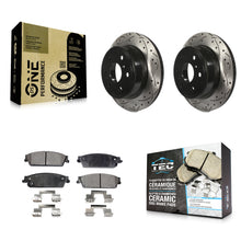 Load image into Gallery viewer, Rear Drill Slot Brake Rotors Ceramic Pad Kit For Chevrolet Silverado 1500 GMC XL