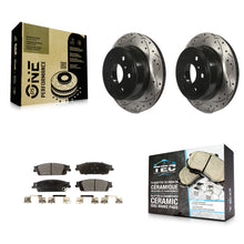 Load image into Gallery viewer, Rear Drill Slot Brake Rotors Ceramic Pad Kit For Chevrolet Silverado 1500 GMC XL