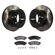 Load image into Gallery viewer, Rear Drill Slot Disc Brake Rotor Ceramic Pad Kit For Ford F-250 Super Duty F-350