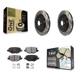 Kit de plaquettes en céramique pour Rotor de frein, fente de perçage arrière, pour Ford Explorer Police Interceptor 