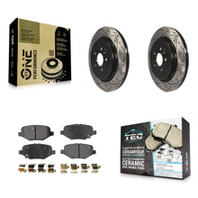 Charger l'image dans la galerie, Kit de plaquettes en céramique pour Rotor de frein, fente de perçage arrière, pour Ford Explorer Taurus Flex Police 