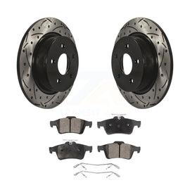 Rear Drill Slot Disc Brake Rotor Ceramic Pad Kit For Ford Escape Transit Connect