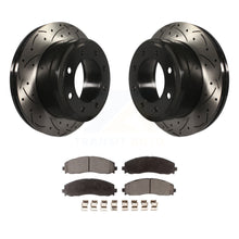 Load image into Gallery viewer, Rear Drill Slot Disc Brake Rotor Ceramic Pad Kit For Ford F-250 Super Duty F-350