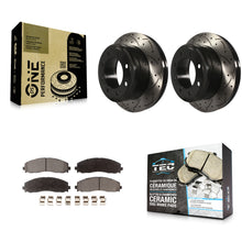 Charger l'image dans la galerie, Kit de plaquettes en céramique pour Rotor de frein à disque, fente de perçage arrière, pour Ford F-250 Super Duty F-350 