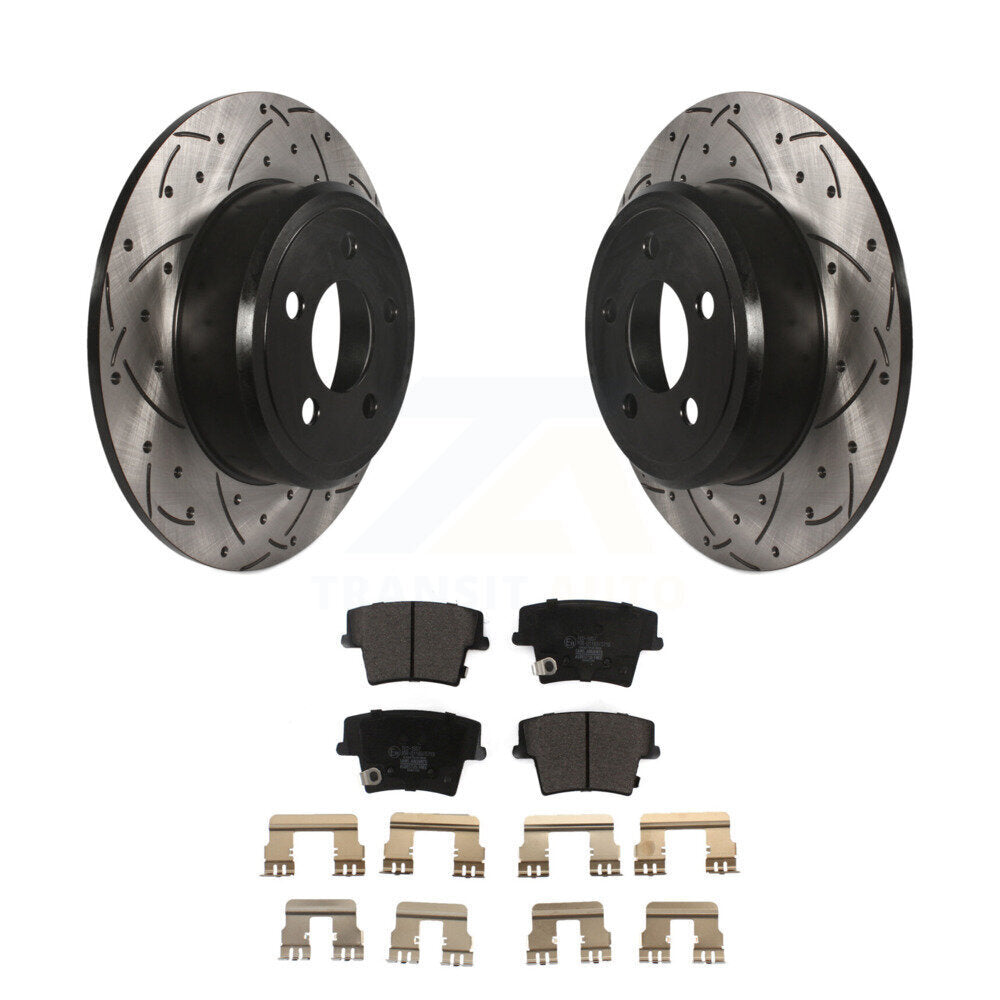 Kit de plaquettes en céramique pour Rotors de frein à disque, fente de perçage arrière, pour Dodge Charger Chrysler 300 