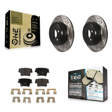 Charger l'image dans la galerie, Kit de plaquettes en céramique pour Rotors de frein à disque, fente de perçage arrière, pour Dodge Charger Chrysler 300 