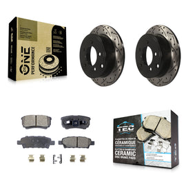 Kit de plaquettes de frein en céramique, fente de perçage arrière, Rotors, pour Jeep Dodge Patriot Chrysler 200 