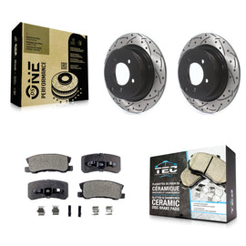 Rear Drill Slot Brake Rotors Ceramic Pad Kit For Jeep Patriot Dodge Chrysler 200