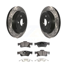 Charger l&#39;image dans la galerie, Rear Drilled Slot Brake Rotor &amp; Ceramic Pad Kit For Jeep Grand Cherokee Dodge WK