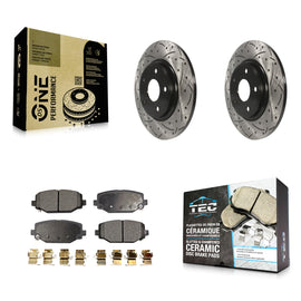 Rear Drill Slot Brake Rotor Ceramic Pad Kit For Dodge Grand Caravan Journey Town