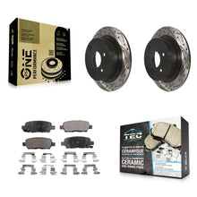 Charger l'image dans la galerie, Rear Drill Slot Brake Rotor Ceramic Pad Kit For Nissan Altima Sentra Maxima Juke