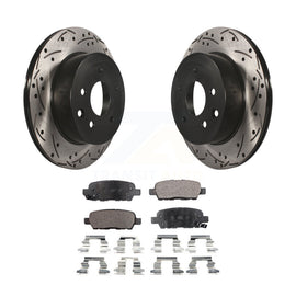 Rear Drill Slot Brake Rotors Ceramic Pad Kit For Nissan Rogue Sport INFINITI G35