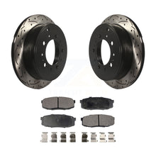 Load image into Gallery viewer, Rear Drill Slot Brake Rotor Ceramic Pad Kit For Toyota Tundra Sequoia Lexus Land