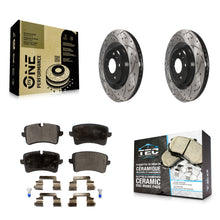 Charger l'image dans la galerie, Rear Drill Slot Brake Rotor Ceramic Pad Kit For Audi A6 Quattro A7 Porsche Macan