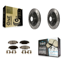 Load image into Gallery viewer, Rear Coated Drilled Slotted Disc Brake Rotors And Ceramic Pad Kit For Mazda CX-5
