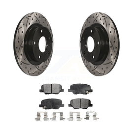 [Rear] 2014-2015 Mazda 6 Performance Drilled & Slotted Brake Rotor & Ceramic Pads Kit For Max Braking