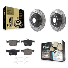 Charger l'image dans la galerie, Rear Drill Slot Brake Rotors Ceramic Pad Kit For Volkswagen Tiguan Jetta Audi TT