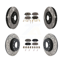 Front Rear Drilled Slot Brake Rotors Ceramic Pad Kit For Jeep Renegade Fiat 500X