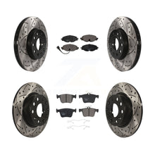 Charger l'image dans la galerie, Front Rear Drill Slot Brake Rotor Ceramic Pad Kit For Audi A3 Quattro Volkswagen