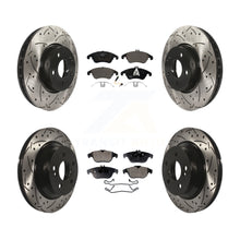 Load image into Gallery viewer, Front Rear Drilled Slot Disc Brake Rotors Ceramic Pad Kit For Mercedes-Benz E350