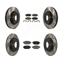 Load image into Gallery viewer, [Front+Rear] 2019-2021 Mazda CX-3 AWD Performance Drilled &amp; Slotted Brake Rotor &amp; Ceramic Pads Kit For Max Braking