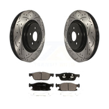 Charger l&#39;image dans la galerie, Front Drilled Slot Disc Brake Rotors Ceramic Pad Kit For Ford Fusion Lincoln MKZ