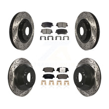 Load image into Gallery viewer, Front Rear Coated Drilled Slot Disc Brake Rotors Ceramic Pad Kit For Kia Sorento