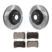 Charger l&#39;image dans la galerie, Front Drill Slot Disc Brake Rotor Ceramic Pad Kit For Cadillac CTS CT6 Chevrolet