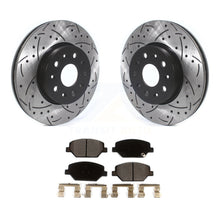 Load image into Gallery viewer, Front Coated Drilled Slot Disc Brake Rotors Ceramic Pad Kit For Chevrolet Camaro