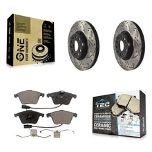 Charger l'image dans la galerie, Front Coat Drill Slot Disc Brake Rotors Ceramic Pad Kit For Volkswagen CC Passat