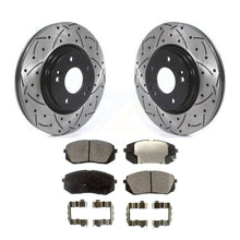 Load image into Gallery viewer, Front Drill Slot Brake Rotors Ceramic Pad Kit For 2015 Hyundai Sonata GAS engine