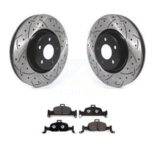 Charger l&#39;image dans la galerie, Front Drilled Slot Disc Brake Rotor Ceramic Pad Kit For Audi Q5 A4 A5 Quattro A6