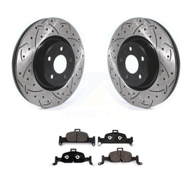 Front Drilled Slot Disc Brake Rotor Ceramic Pad Kit For Audi Q5 A4 A5 Quattro A6