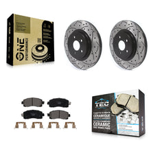 Charger l'image dans la galerie, Front Drilled Slot Disc Brake Rotor Ceramic Pad Kit For Subaru Crosstrek Impreza