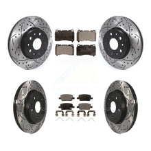 Load image into Gallery viewer, Front Rear Coat Drill Slot Disc Brake Rotor Ceramic Pad Kit For Chevrolet Camaro