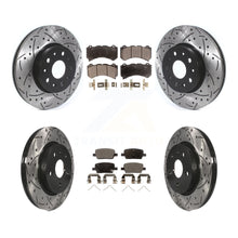 Load image into Gallery viewer, Front Rear Drilled Slot Brake Rotor &amp; Ceramic Pad Kit For Chevrolet Camaro LT/LS