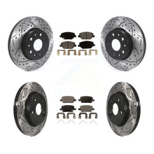 Charger l'image dans la galerie, Front Rear Coat Drill Slot Disc Brake Rotor Ceramic Pad Kit For Chevrolet Camaro