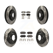 Load image into Gallery viewer, Front Rear Drilled Slot Brake Rotor Ceramic Pad Kit For Hyundai Veloster Tech SE