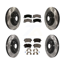 Charger l&#39;image dans la galerie, [Front+Rear] 2017 Porsche Macan Base Performance Drilled &amp; Slotted Brake Rotor &amp; Ceramic Pads Kit For Max Braking