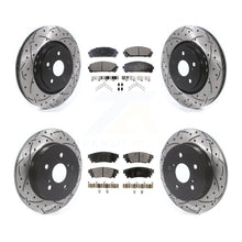 Load image into Gallery viewer, Front Rear Drilled Slot Brake Rotors Ceramic Pad Kit For Toyota Camry Avalon TRD